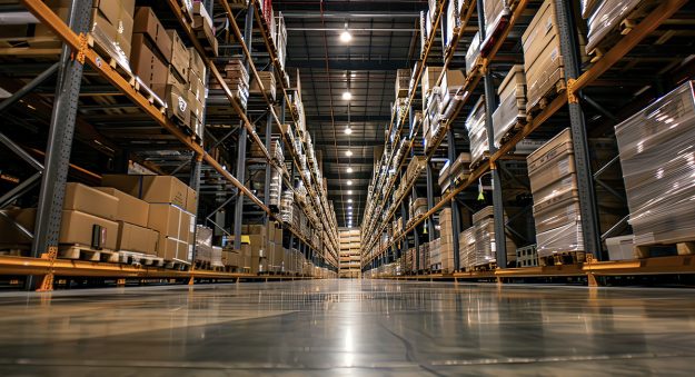 A well managed warehouse environment supported by clear security measures and structured site control.