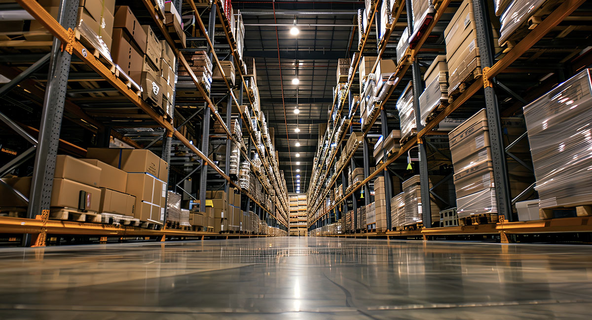 A well managed warehouse environment supported by clear security measures and structured site control.